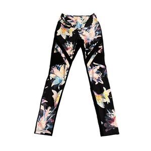Jo & Jax Black Floral Leggings XXS 00